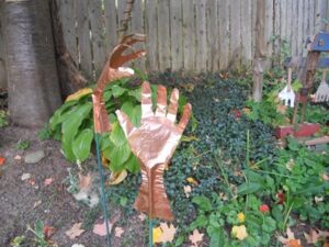 Copper Hands Sculpture by Carol Binns-Wood