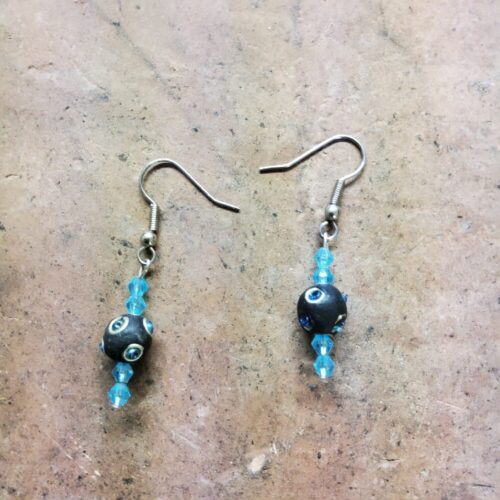 Melissa Brown earrings $8 blue & black