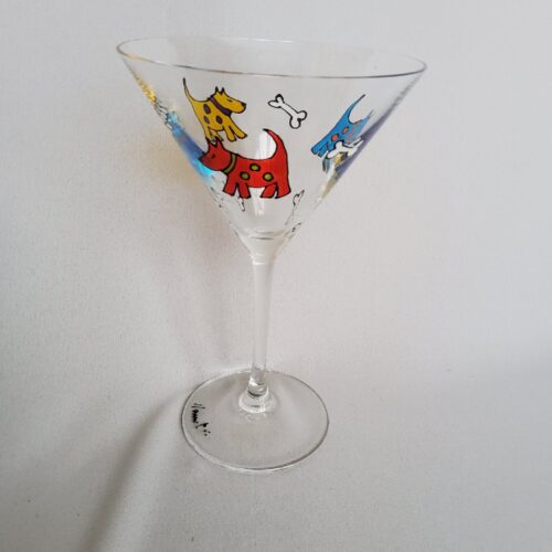 Harriet Spot martini glass dogs