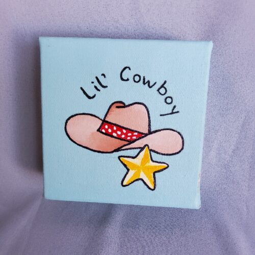 Meg Clouatre sm. painting lil' cowboy