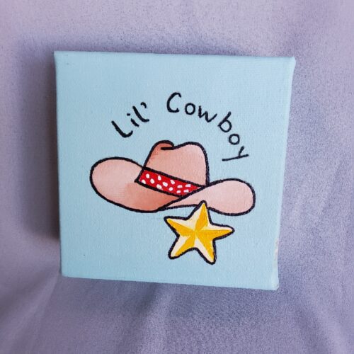 Meg Clouatre sm. painting lil' cowboy