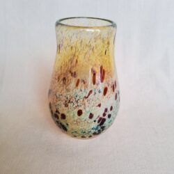 Mike Kaplan vase 3 yellow and red $50
