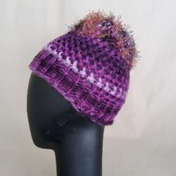 Sharon Meade hat purple with glitter