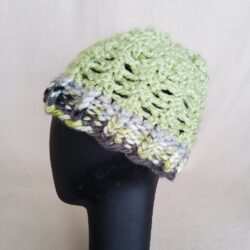 Sharon Meade hat moss green with gray