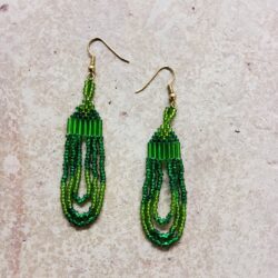 Jay Stiles earrings dark green with light green