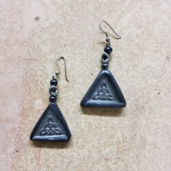 Melanie Earle earrings triangle black complex