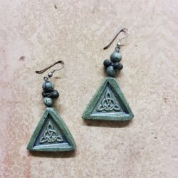 Melanie Earle earrings triangle green