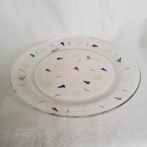 Harriet Spot clear dinner plate with triangles 