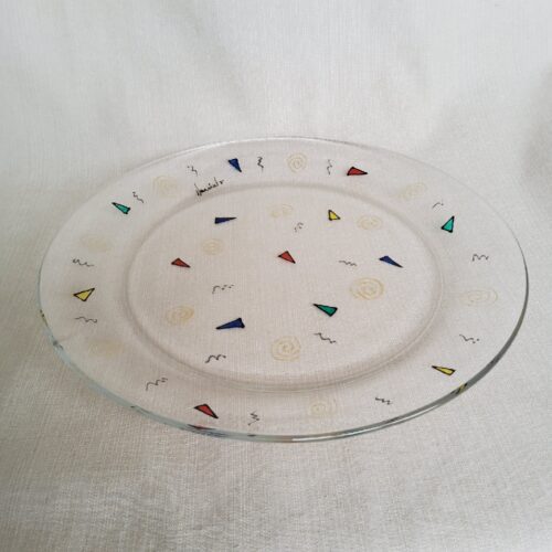 Harriet Spot clear dinner plate with triangles