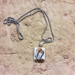 Cheryl Mitchell Scrabble tile necklace 1