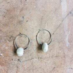 Jim Macnamara hoop & pebble earrings