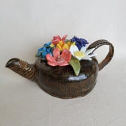 Laurel Pedersen flower basket teapot
