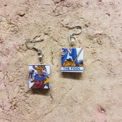 Cheryl Mitchell Scrabble tile earrings 1